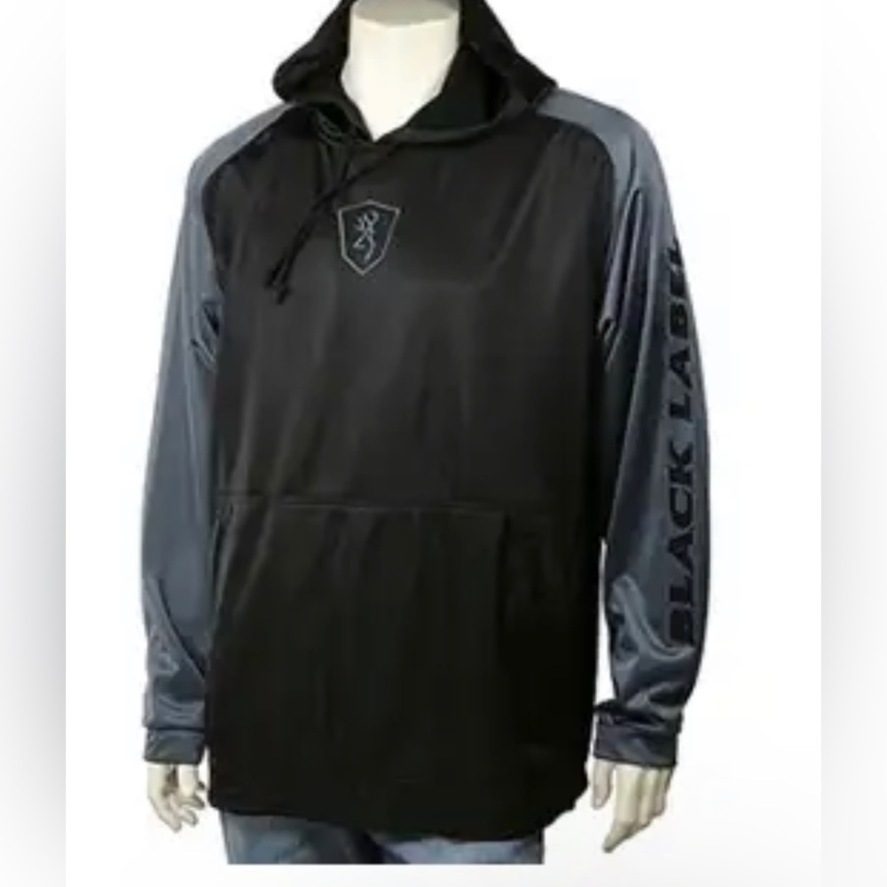 Black Label men’s pullover black jacket sz L